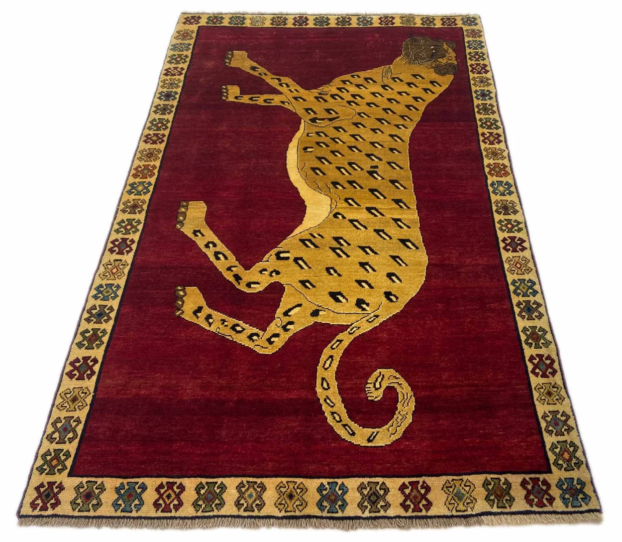 Perserteppich Gabbeh 217 x 134 cm Schurwolle handgeknüpft