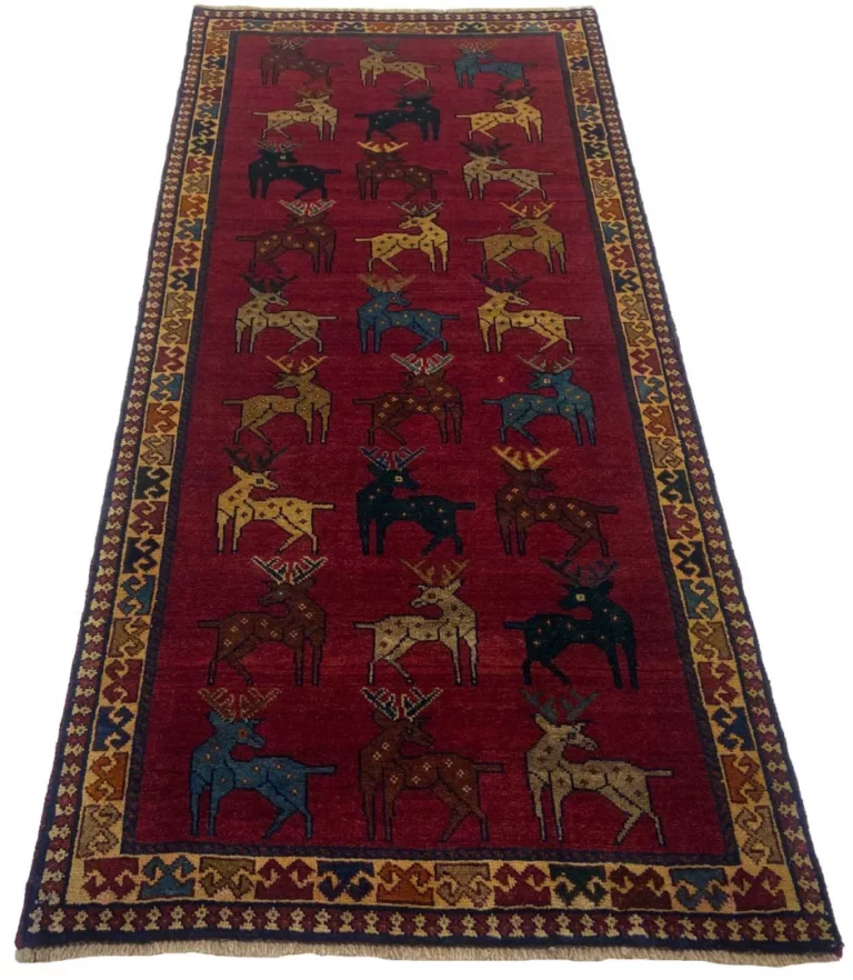 Perserteppich Gabbeh 222 x 100 cm Wolle handgeknüpft