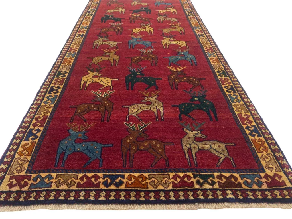 Perserteppich Gabbeh 222 x 100 cm Wolle handgeknüpft