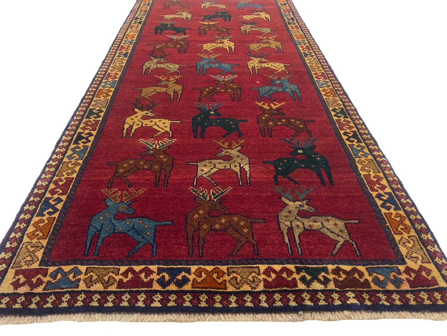 Perserteppich Gabbeh 222 x 100 cm Wolle handgeknüpft