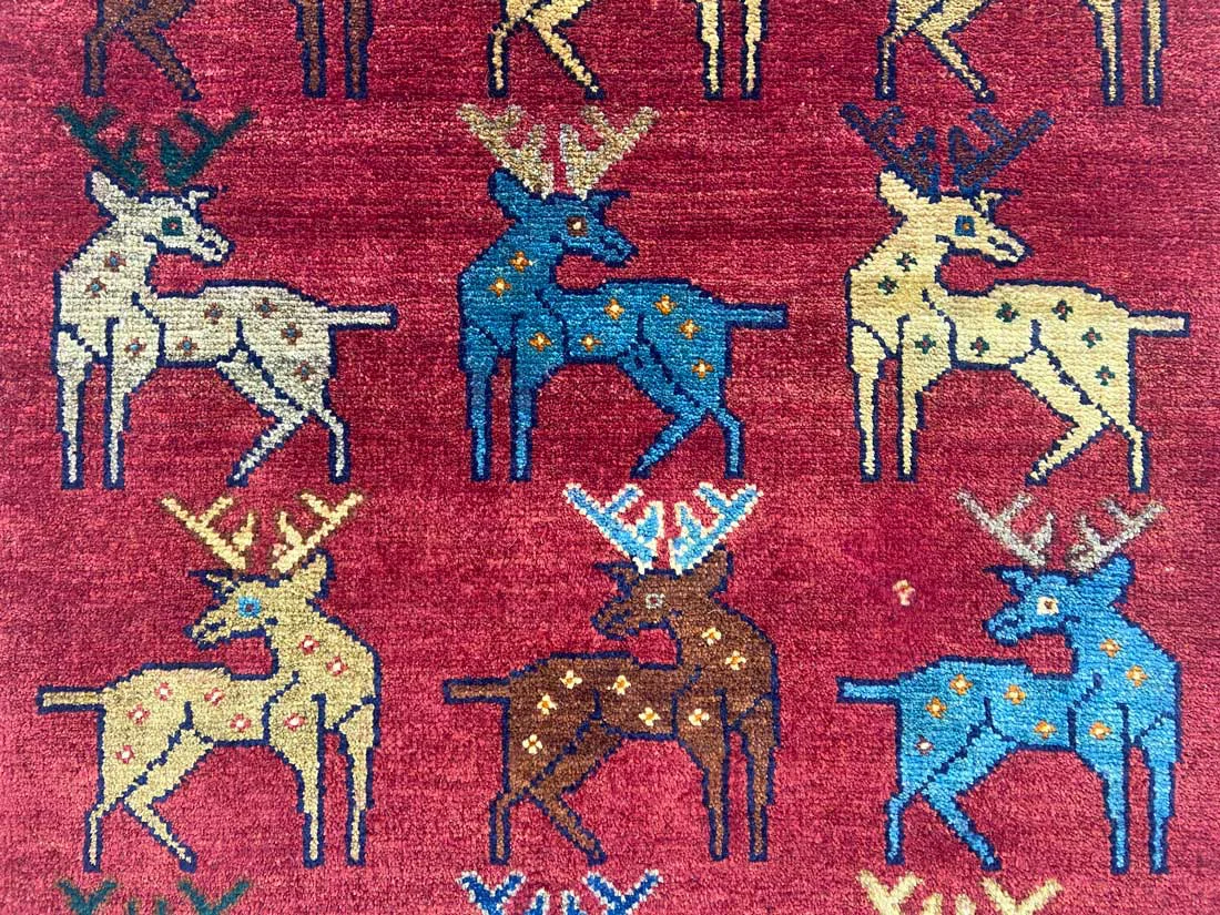 Perserteppich Gabbeh 222 x 100 cm Wolle handgeknüpft