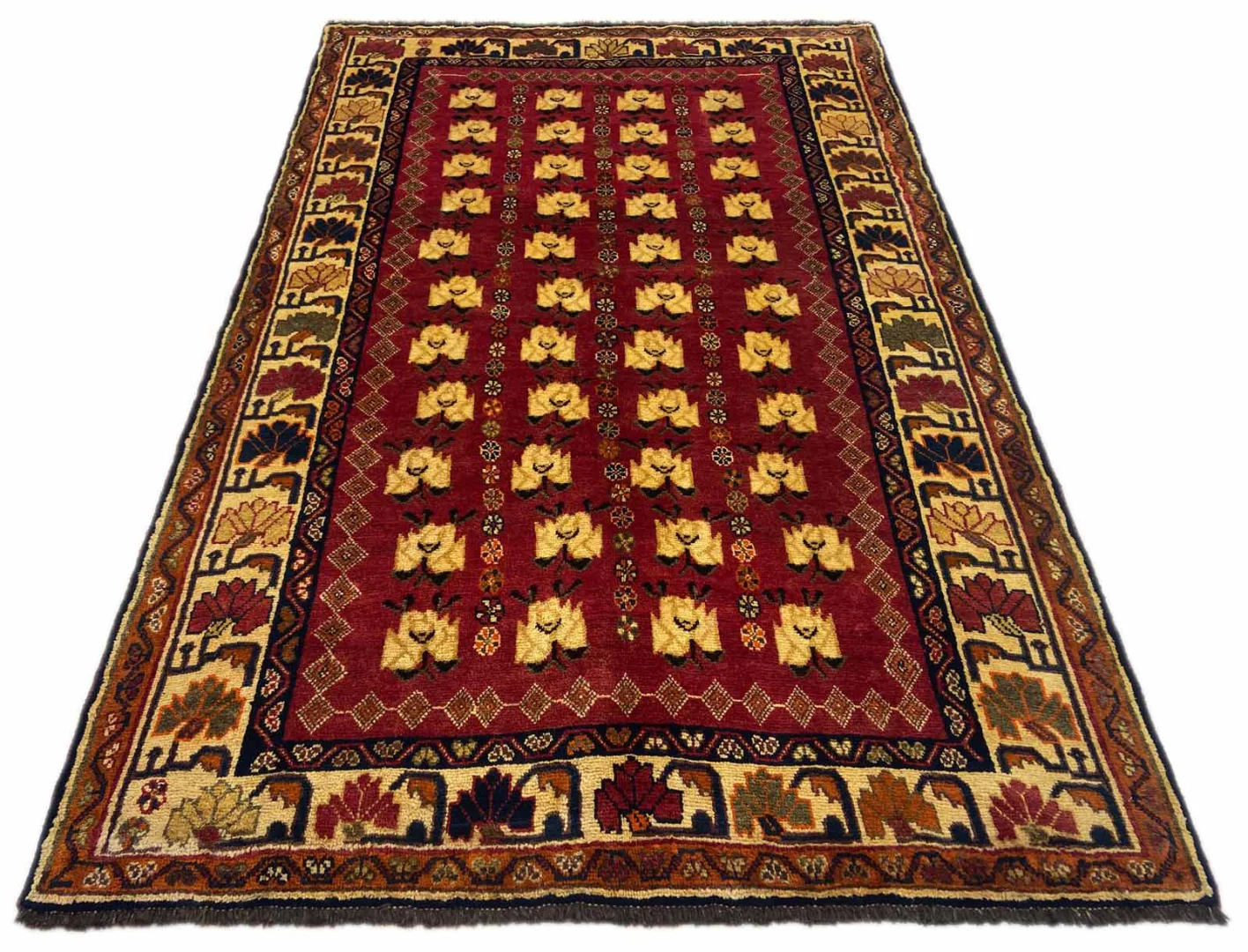 Perserteppich Fars 226 x 146 cm Schurwolle handgeknüpft