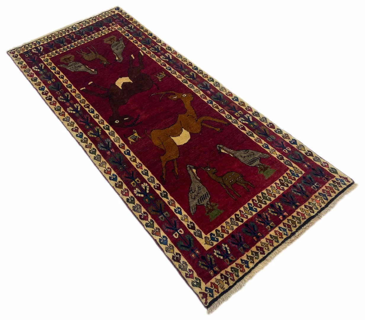 Perserteppich Fars 238 x 104 cm Wolle handgeknüpft