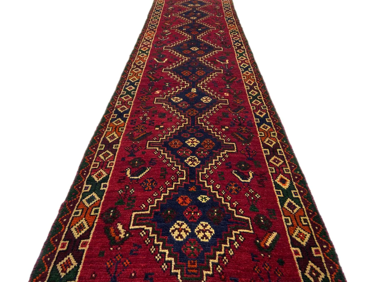 Perserteppich Fars 291 x 73 cm Wolle handgeknüpft