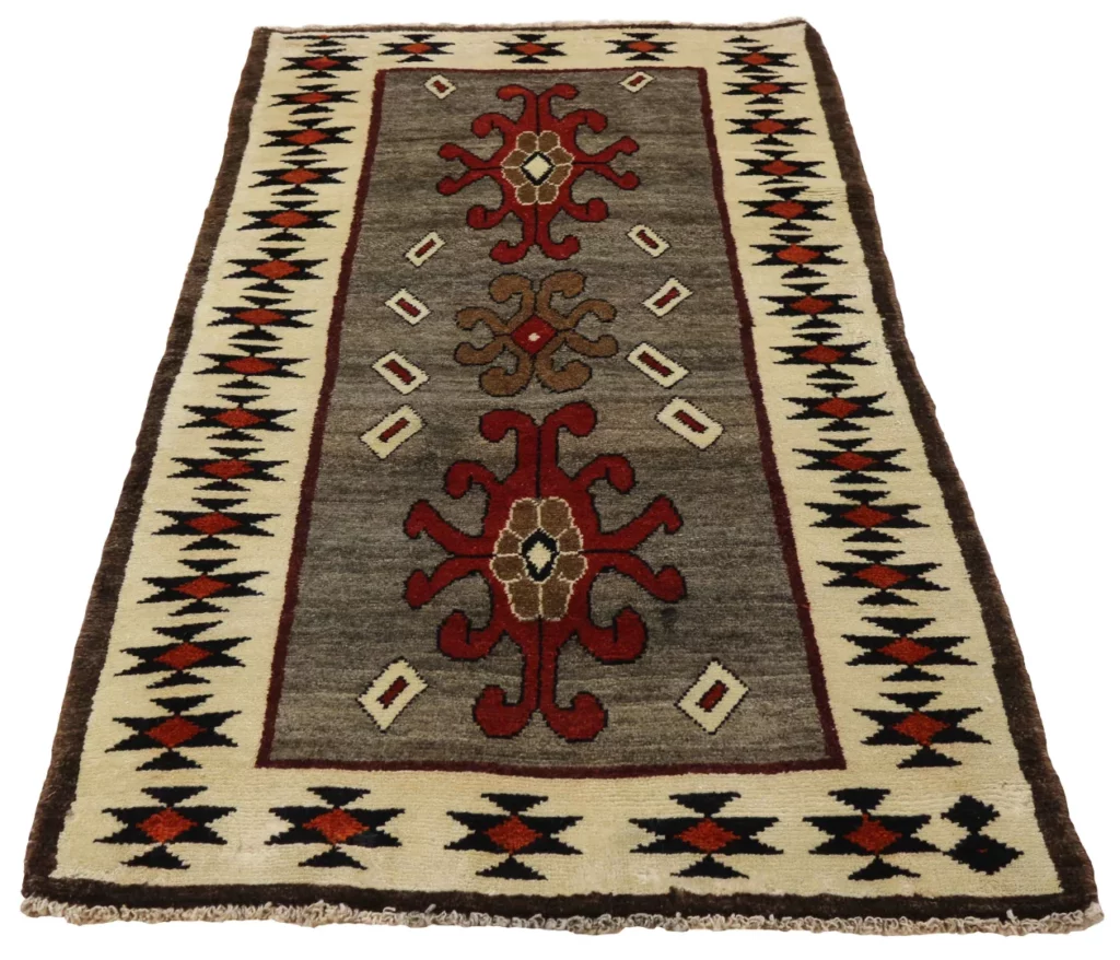 gabbeh-shuli-189-x-100-cm-kreative-muster-knotendichte-90000-1-1 Perserteppich Fars 189 x 100 cm Wolle handgeknüpft