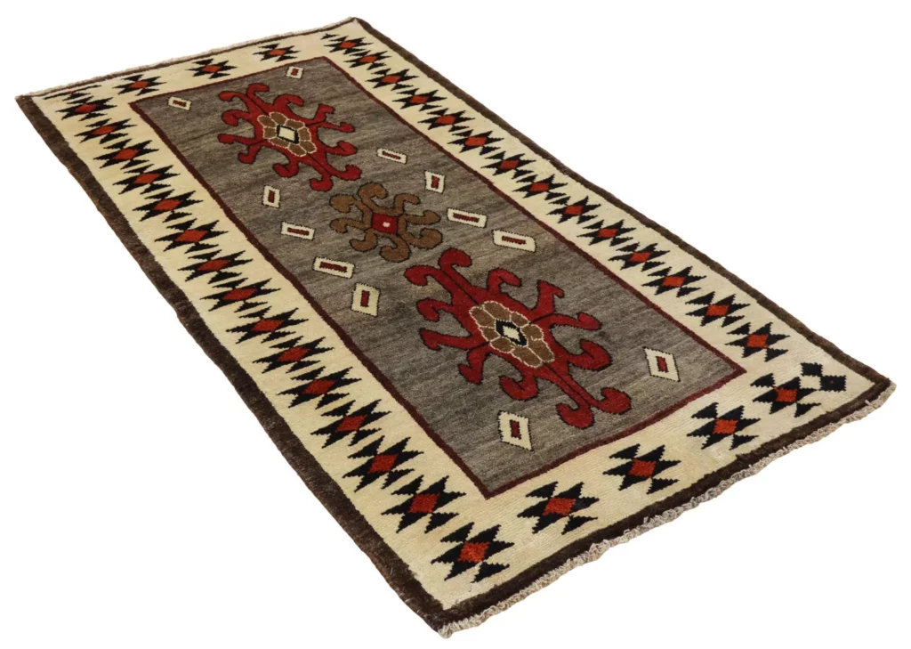 gabbeh-shuli-189-x-100-cm-kreative-muster-knotendichte-90000-1-2 Perserteppich Fars 189 x 100 cm Wolle handgeknüpft
