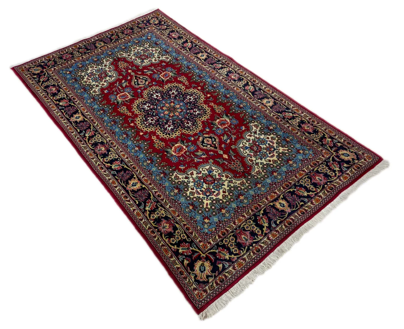 Perserteppich Ghom 184 x 114 cm Wolle handgeknüpft