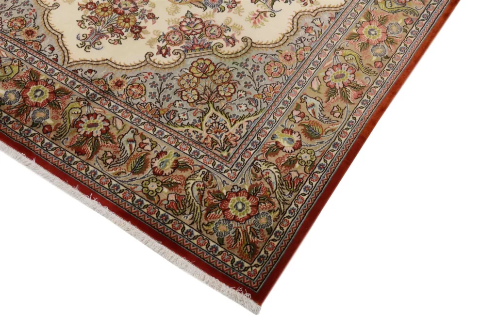 Perserteppich Ghom 208 x 140 cm Wolle handgeknüpft
