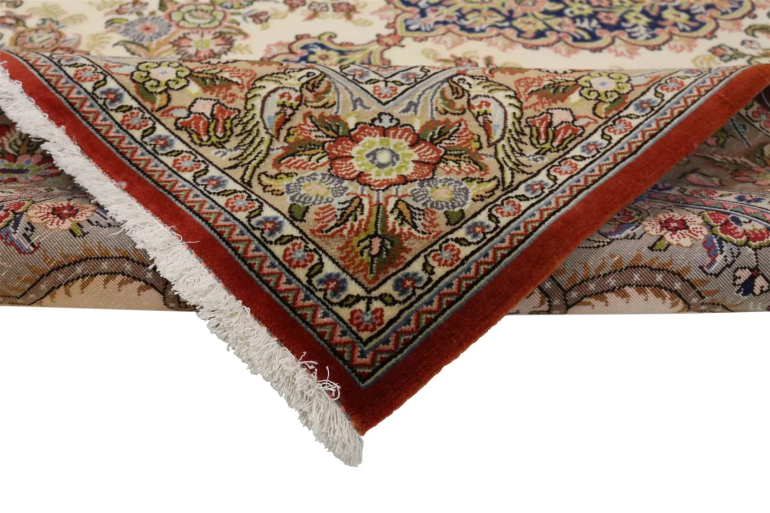 Perserteppich Ghom 208 x 140 cm Wolle handgeknüpft