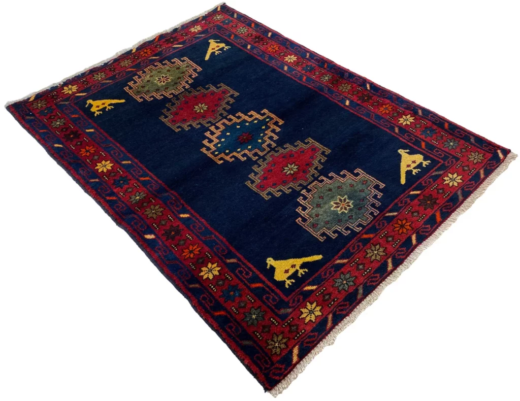 Perserteppich Hamadan 144 x 110 cm Wolle handgeknüpft