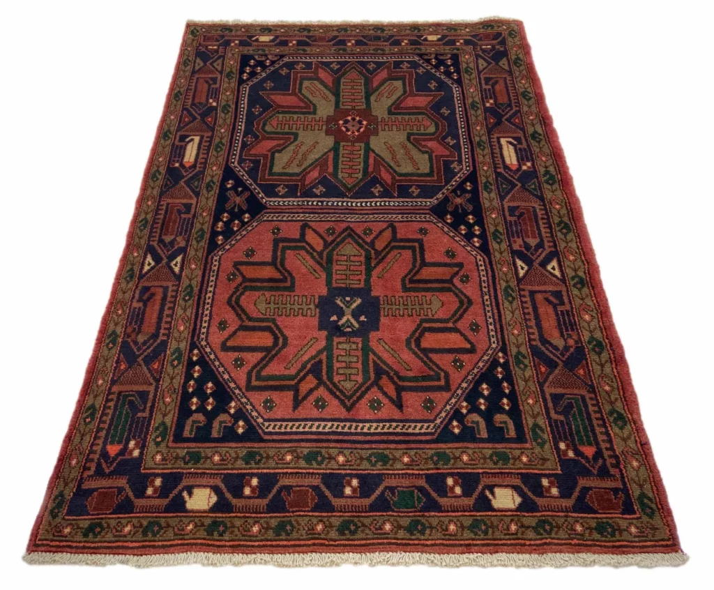 Perserteppich Hamadan 185 x 124 cm Wolle handgeknüpft