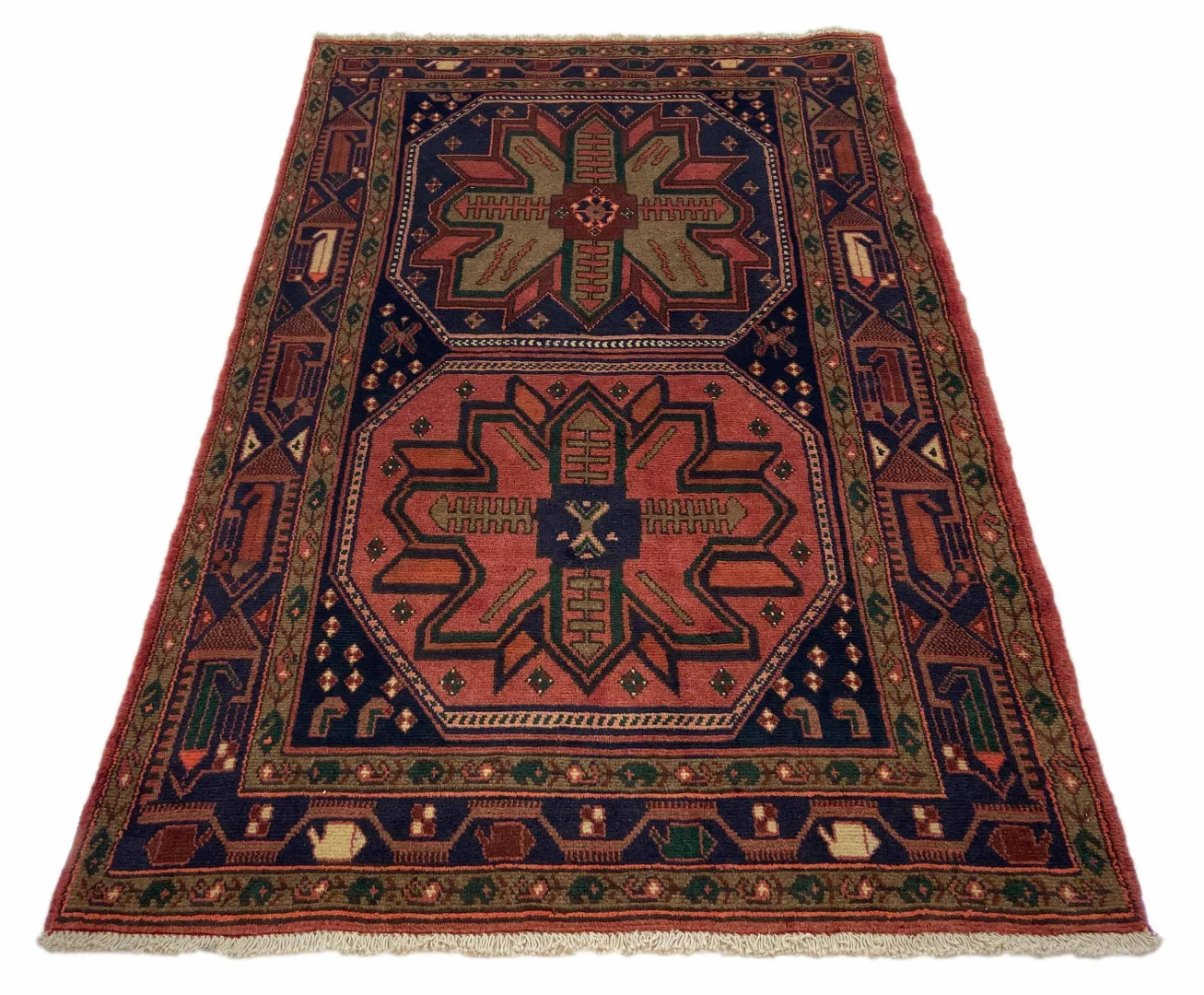 Perserteppich Hamadan 185 x 124 cm Wolle handgeknüpft
