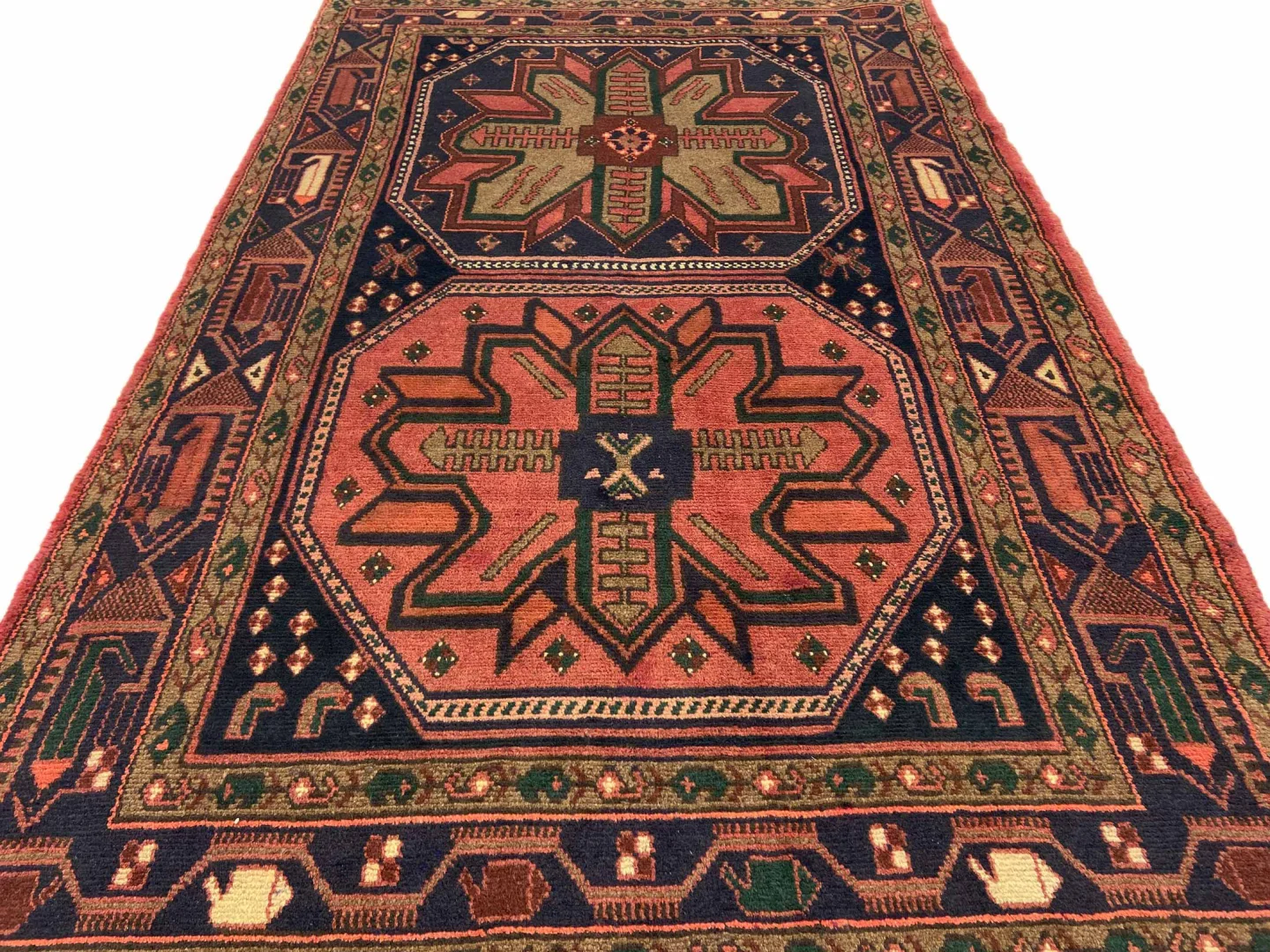Perserteppich Hamadan 185 x 124 cm Wolle handgeknüpft