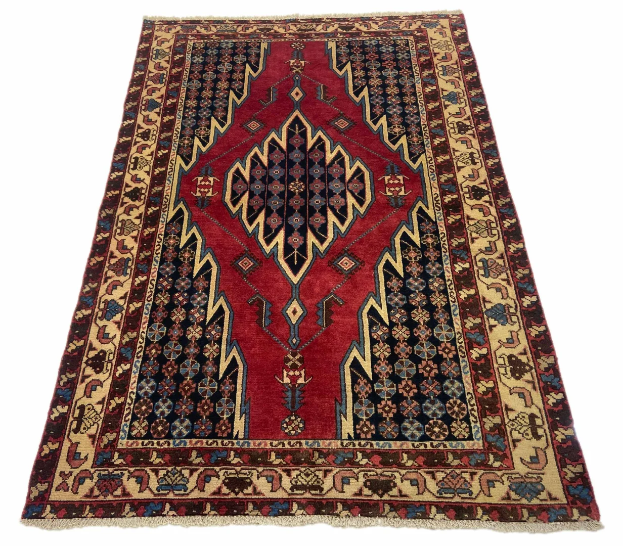 Perserteppich Hamadan 187 x 128 cm Wolle handgeknüpft