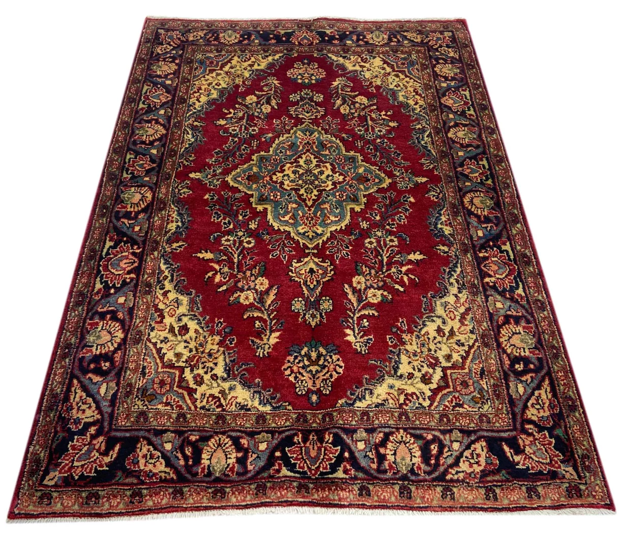 Perserteppich Hamadan 189 x 130 cm Wolle handgeknüpft