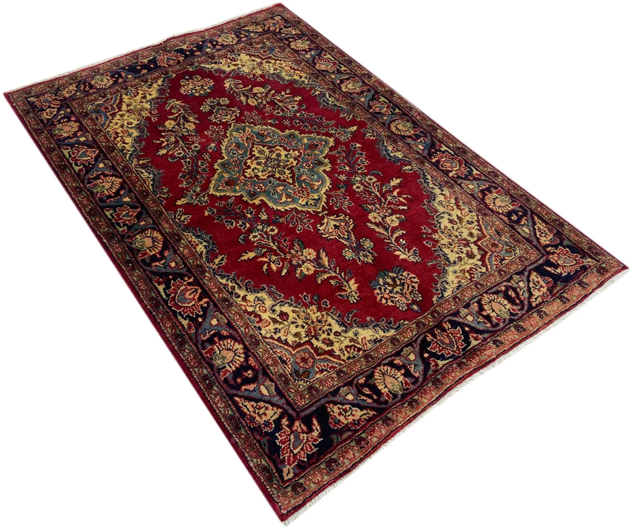 Perserteppich Hamadan 189 x 130 cm Wolle handgeknüpft