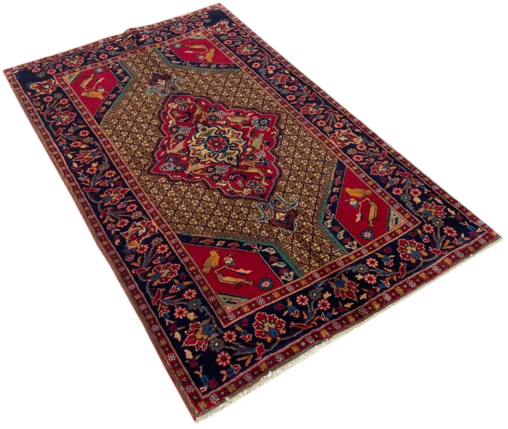 Perserteppich Hamadan 193 x 122 cm Wolle handgeknüpft