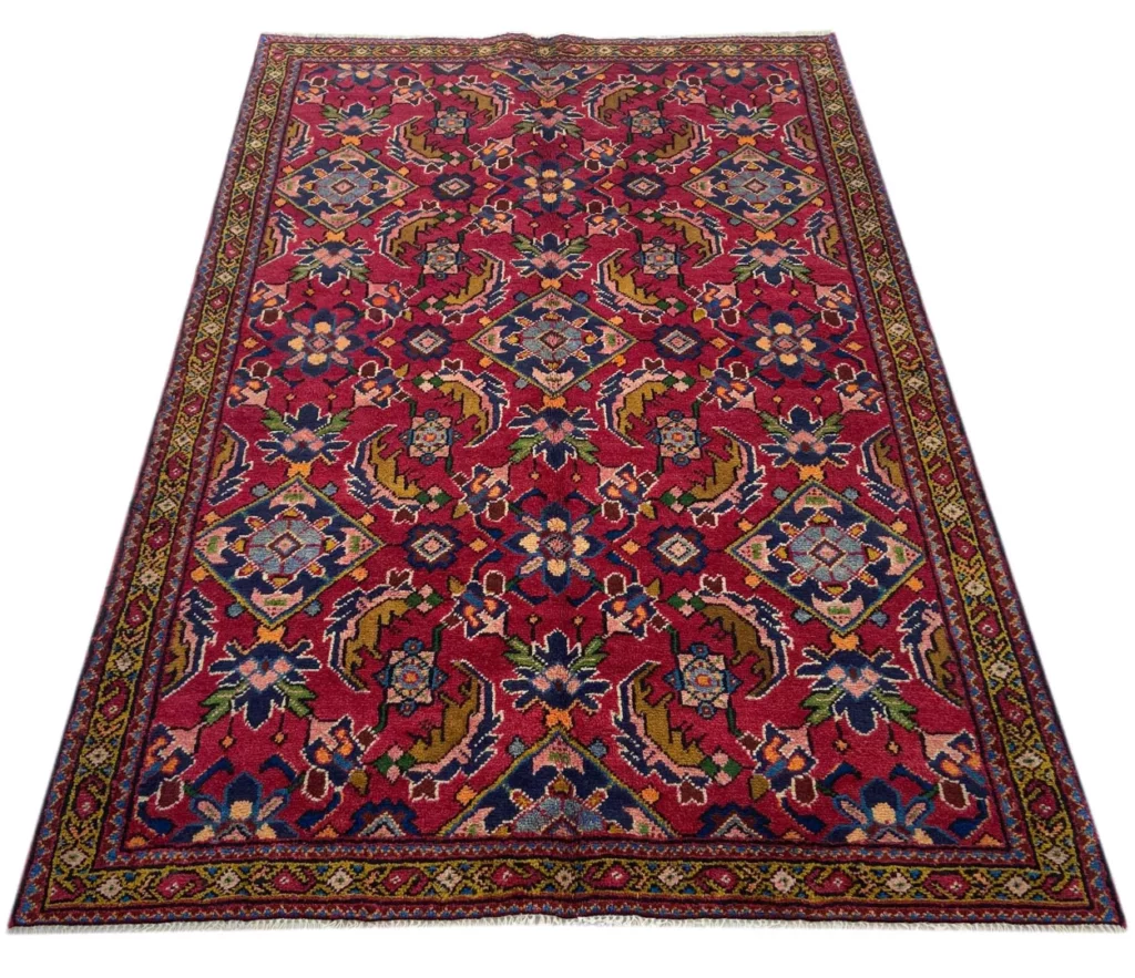 Perserteppich Hamadan 194 x 132 cm Wolle handgeknüpft
