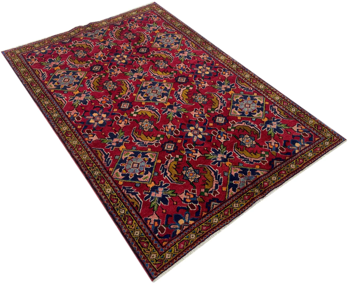 Perserteppich Hamadan 194 x 132 cm Wolle handgeknüpft