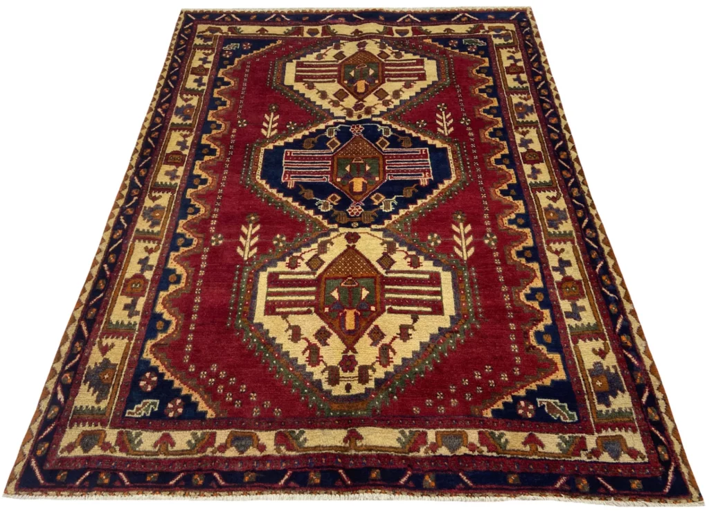 Perserteppich Hamadan 196 x 148 cm Wolle handgeknüpft