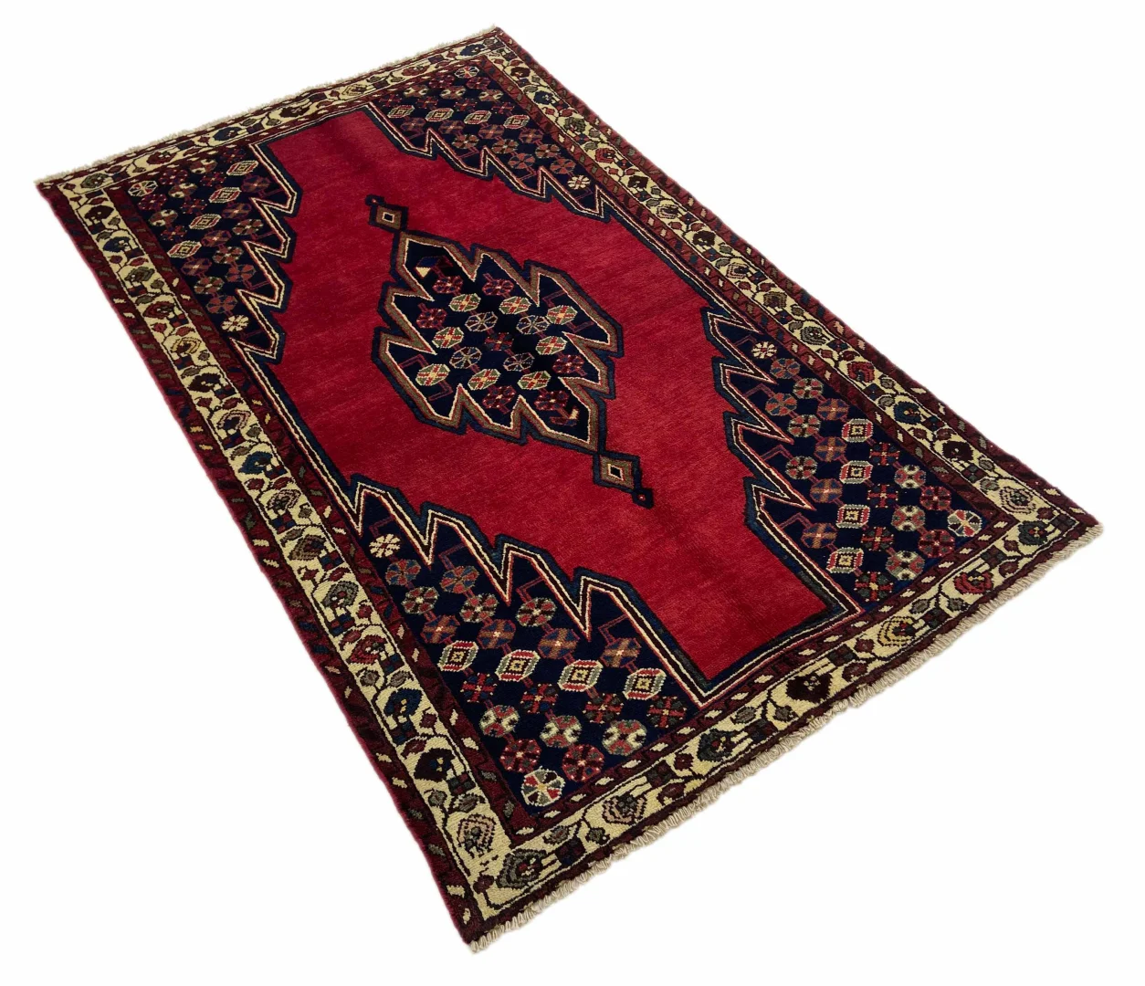 hamadan-teppich-198-x-127-cm-knotendichte-100000-350000-hohe-2 Perserteppich Hamadan 198 x 127 cm Wolle handgeknüpft