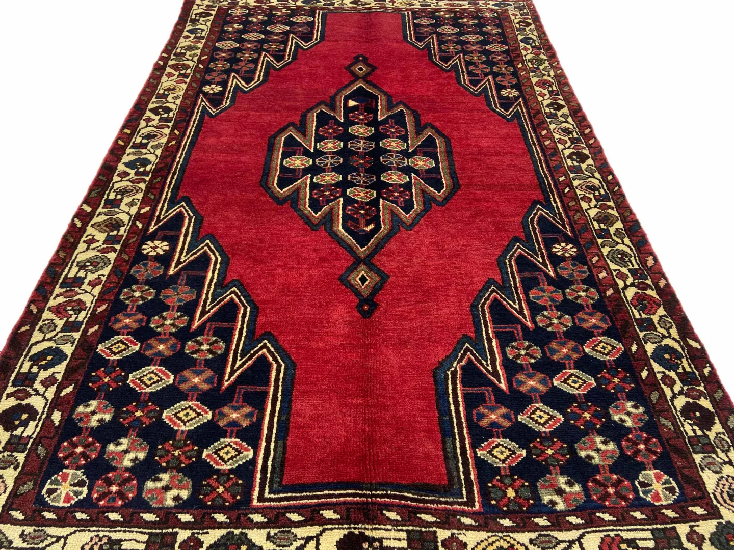 hamadan-teppich-198-x-127-cm-knotendichte-100000-350000-hohe-4 Perserteppich Hamadan 198 x 127 cm Wolle handgeknüpft