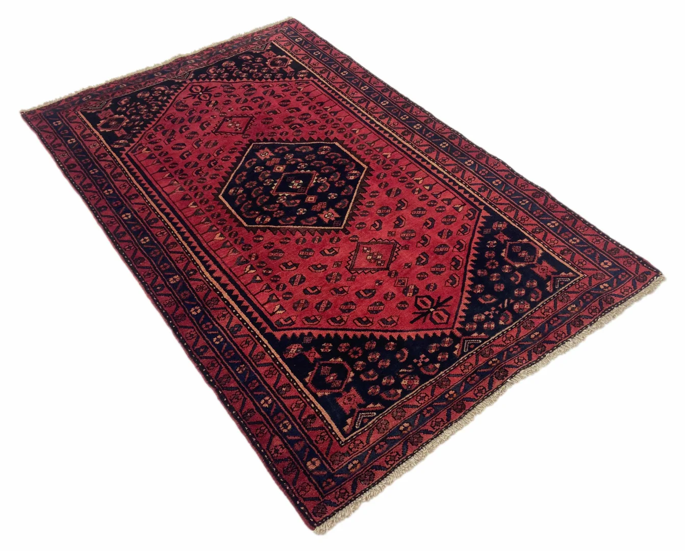 hamadan-perserteppich-198-x-135-cm-knotendichte-100000-350000-knoten-m-1-2 Perserteppich Hamadan 198 x 135 cm Wolle handgeknüpft