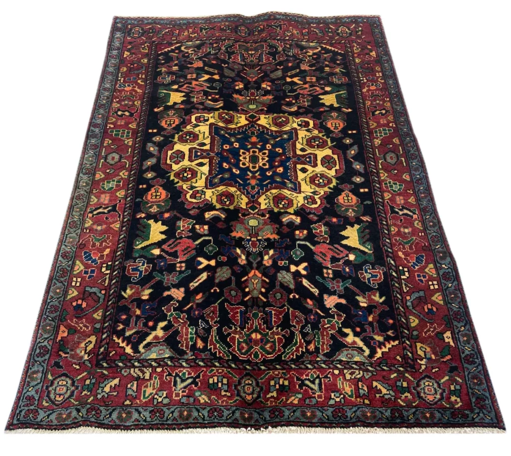 hamadan-teppich-198-x-134-cm-knotendichte-100000-350000-knoten-m-1-1 Perserteppich Hamadan 198 x 134 cm Wolle handgeknüpft