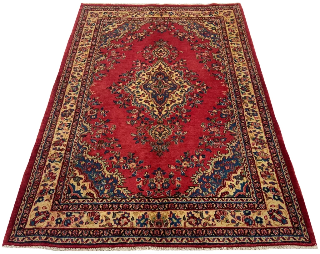 Perserteppich Hamadan 201 x 140 cm Wolle handgeknüpft
