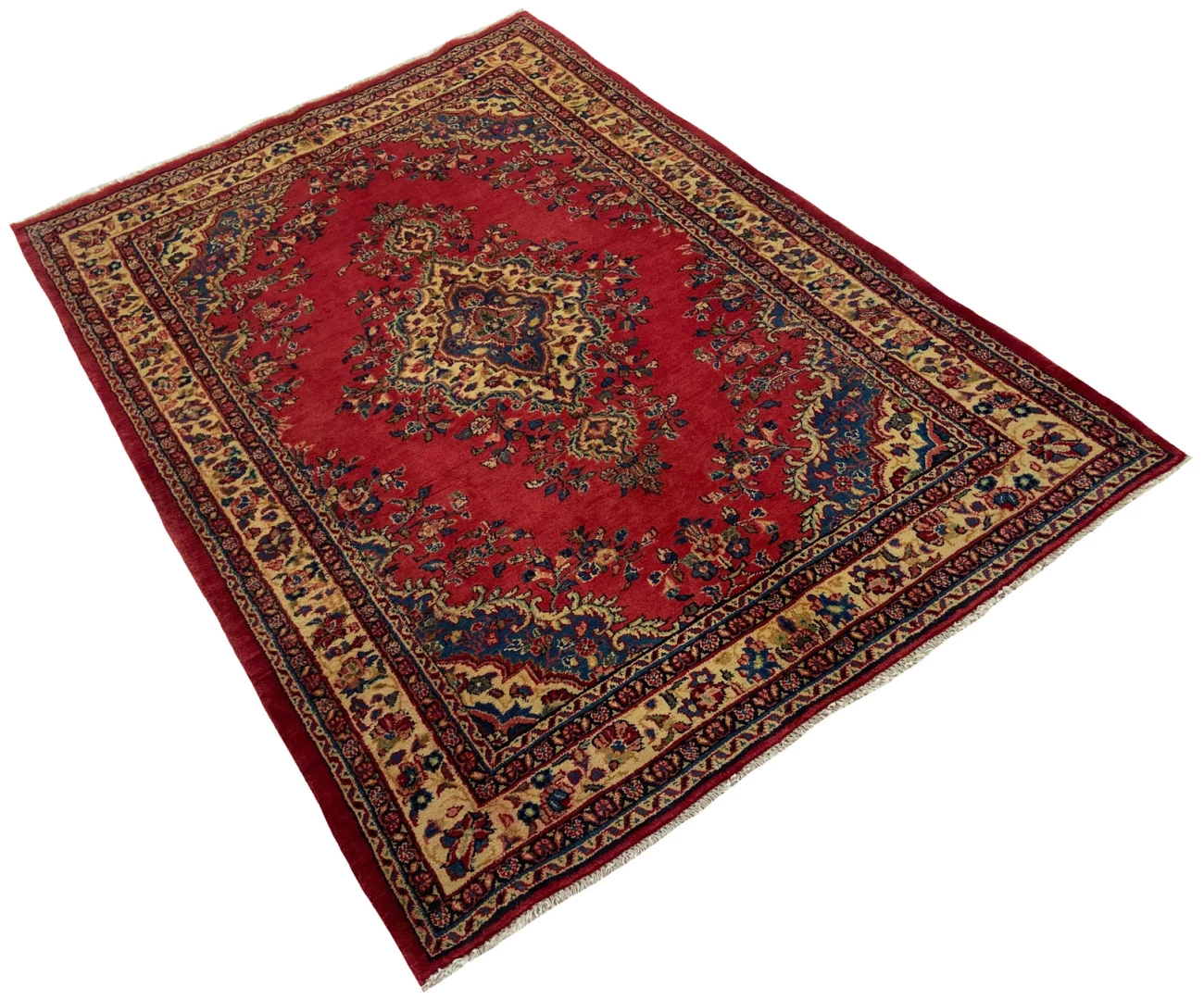 Perserteppich Hamadan 201 x 140 cm Wolle handgeknüpft