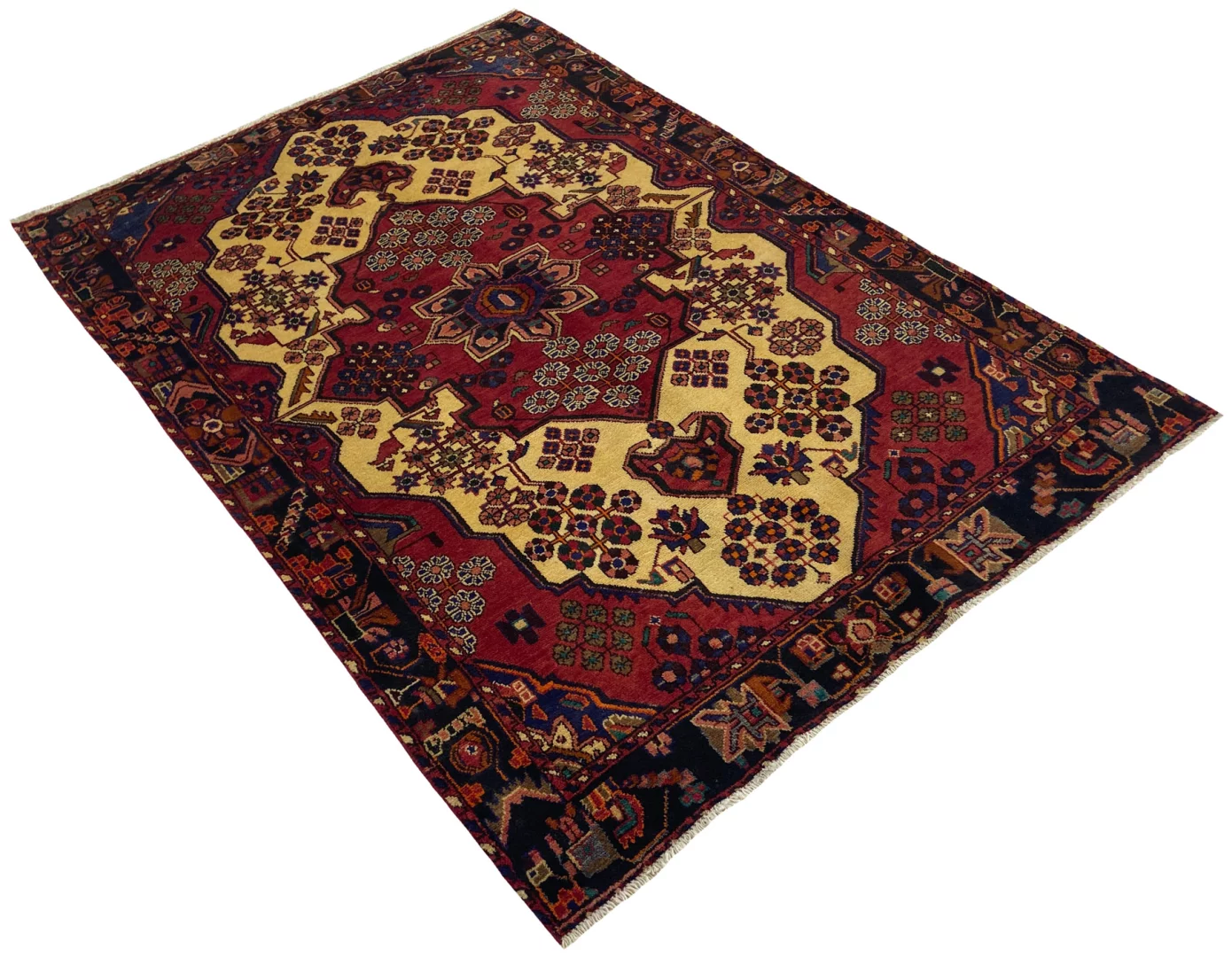 Perserteppich Hamadan 202 x 139 cm Wolle handgeknüpft
