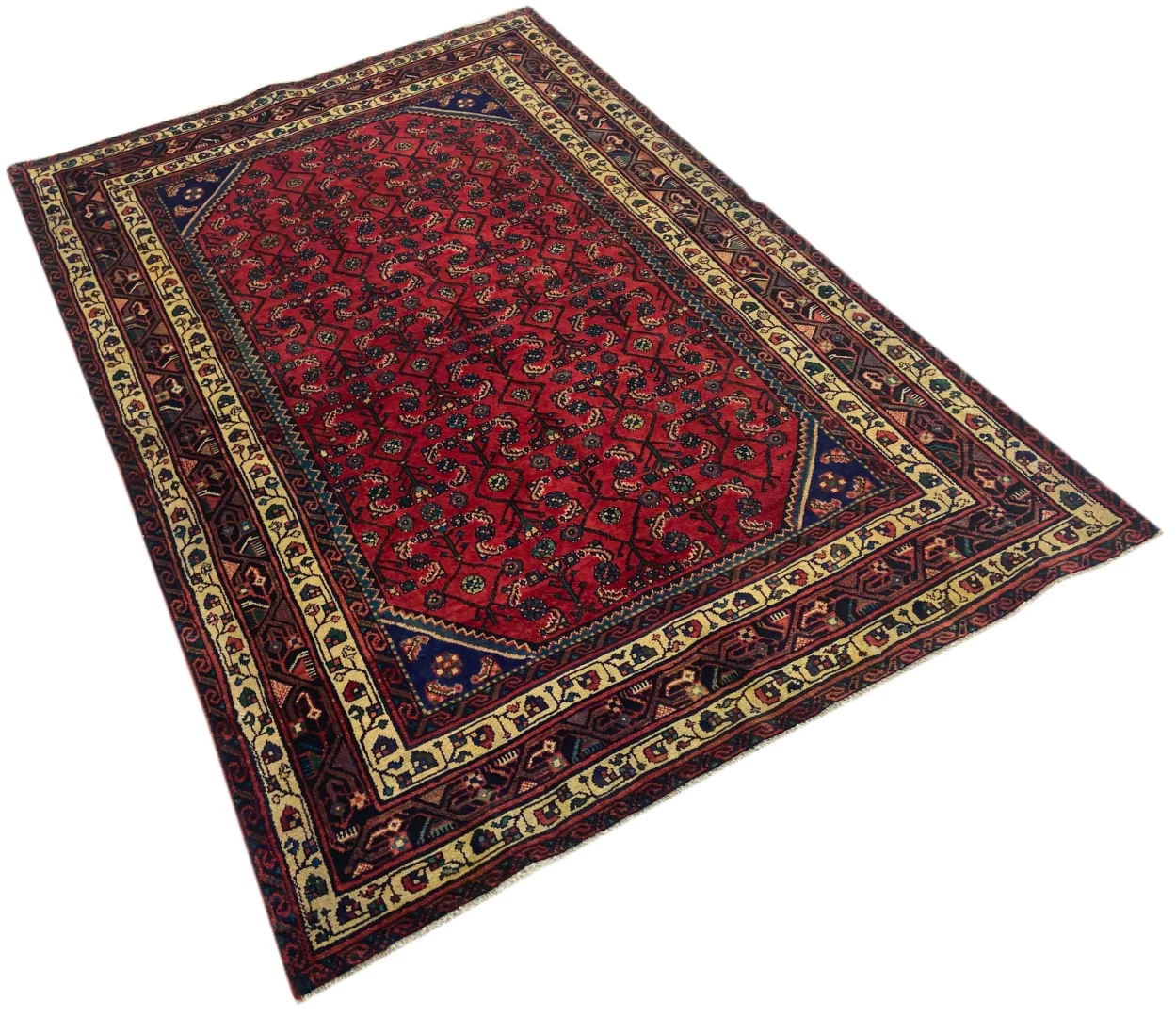 Perserteppich Hamadan 202 x 140 cm Wolle handgeknüpft