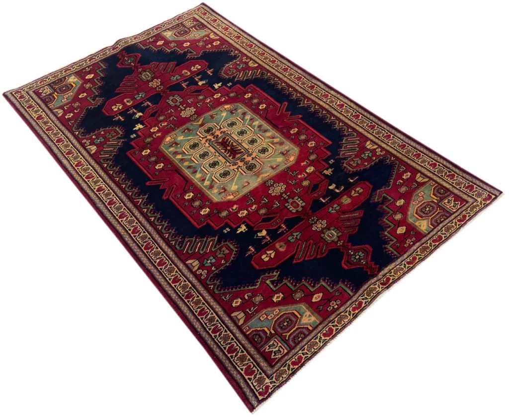 Perserteppich Hamadan 204 x 128 cm Wolle handgeknüpft