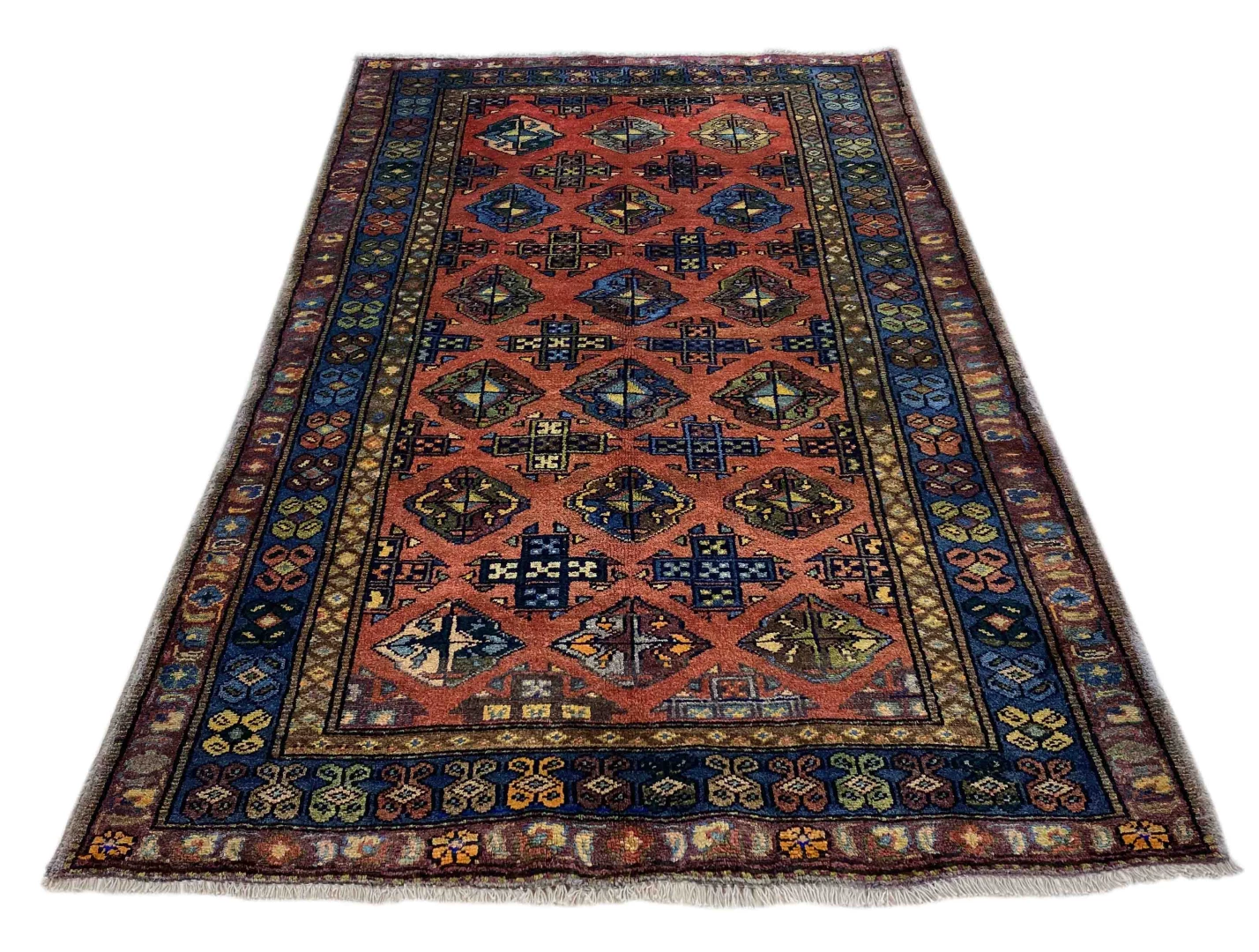 hamadan-teppich-205-x-128-cm-knotendichte-100000-350000-vielfaltiges-1 Perserteppich Hamadan 205 x 128 cm Wolle handgeknüpft