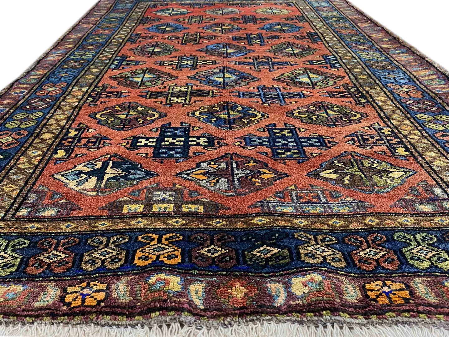 hamadan-teppich-205-x-128-cm-knotendichte-100000-350000-vielfaltiges-4 Perserteppich Hamadan 205 x 128 cm Wolle handgeknüpft