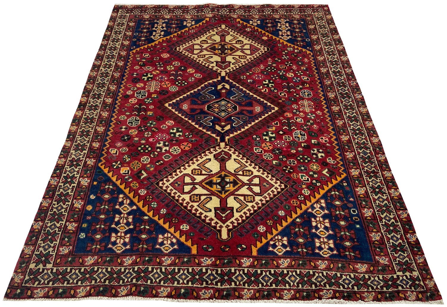 hamadan-teppich-205-x-150-cm-knotendichte-100000-350000-knoten-m-1-1 Perserteppich Hamadan 205 x 150 cm Wolle handgeknüpft