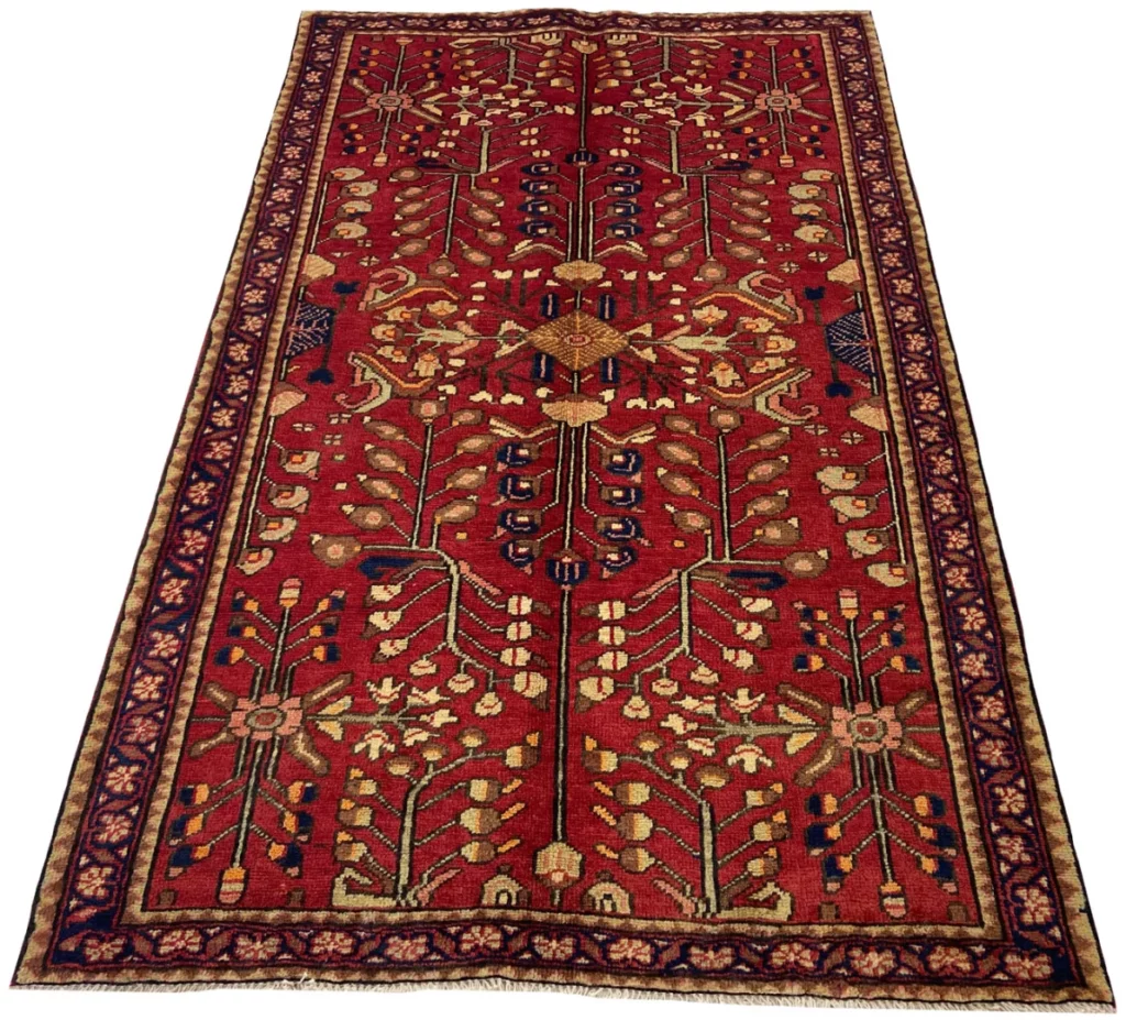 Perserteppich Hamadan 207 x 127 cm Wolle handgeknüpft