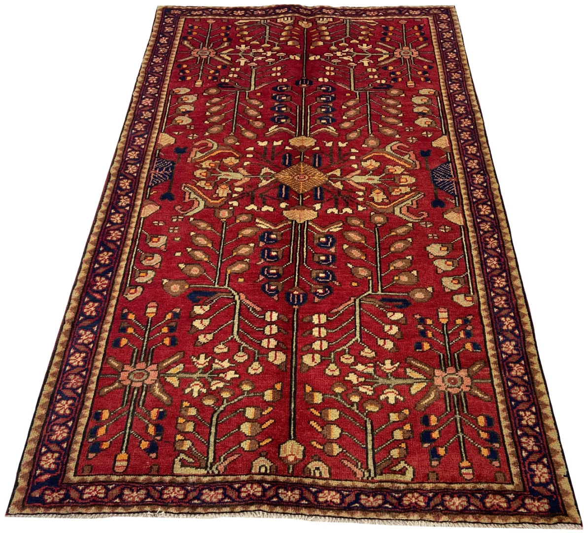 Perserteppich Hamadan 207 x 127 cm Wolle handgeknüpft