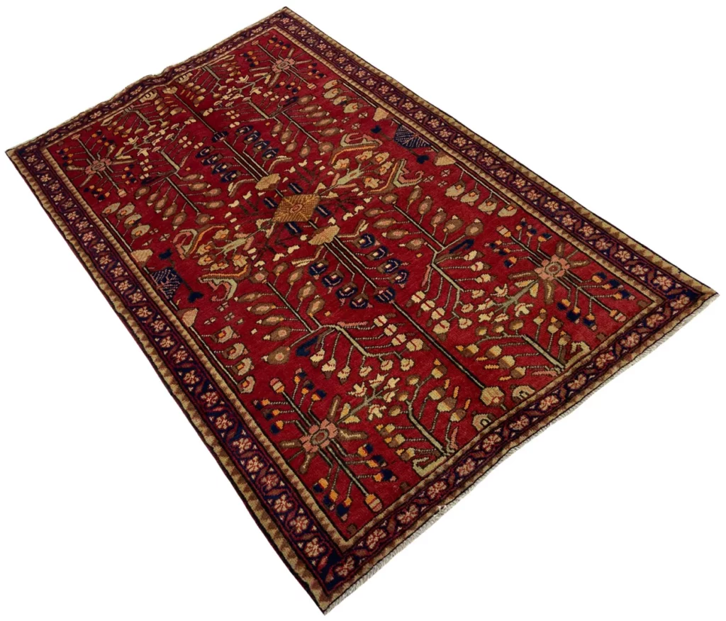 Perserteppich Hamadan 207 x 127 cm Wolle handgeknüpft