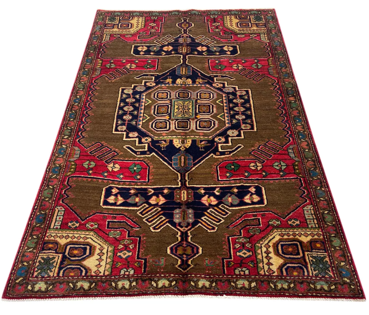 Perserteppich Hamadan 208 x 135 cm Wolle handgeknüpft