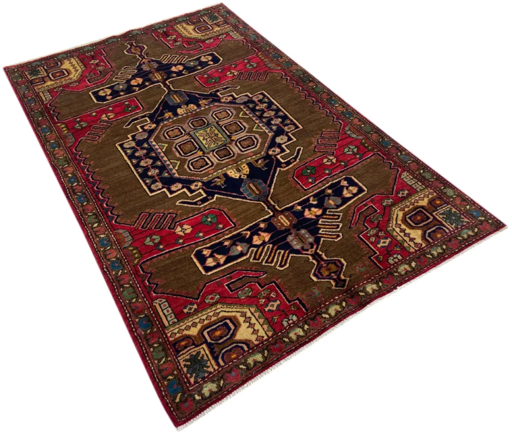 Perserteppich Hamadan 208 x 135 cm Wolle handgeknüpft