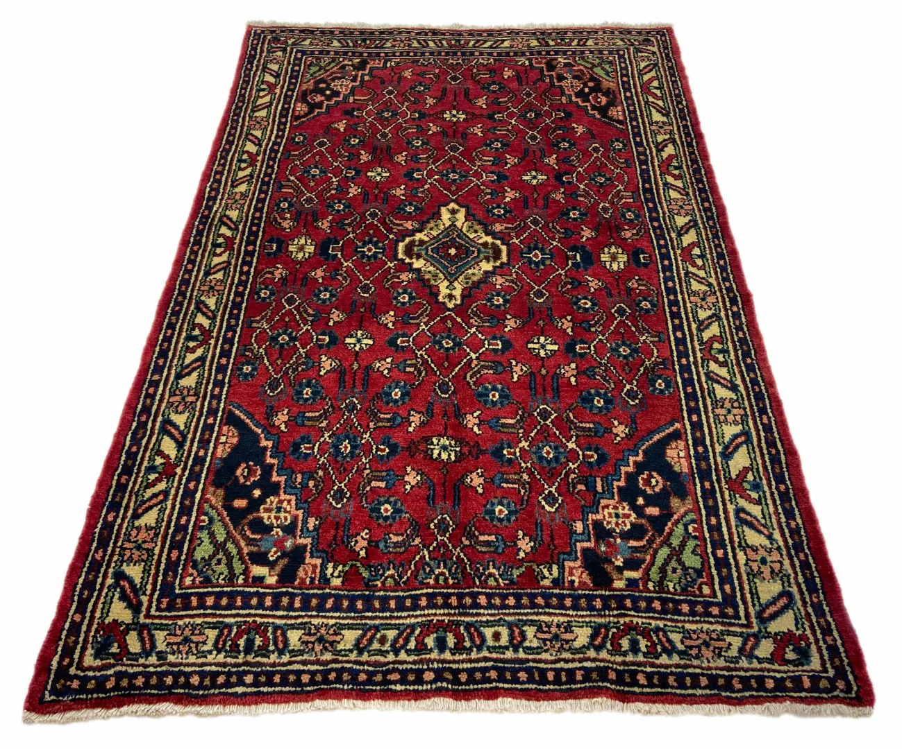 Perserteppich Hamadan 208 x 135 cm Wolle handgeknüpft
