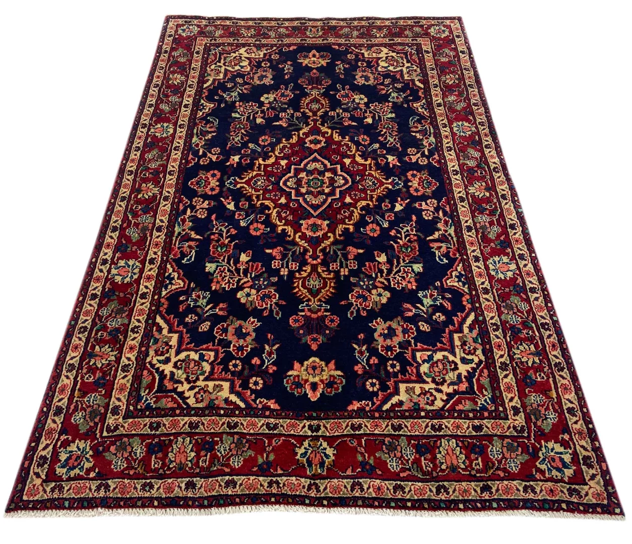 hamadan-perserteppich-210-x-125-cm-ca-100000-350000-knoten-m-robuste-1 Perserteppich Hamadan 210 x 125 cm Wolle handgeknüpft