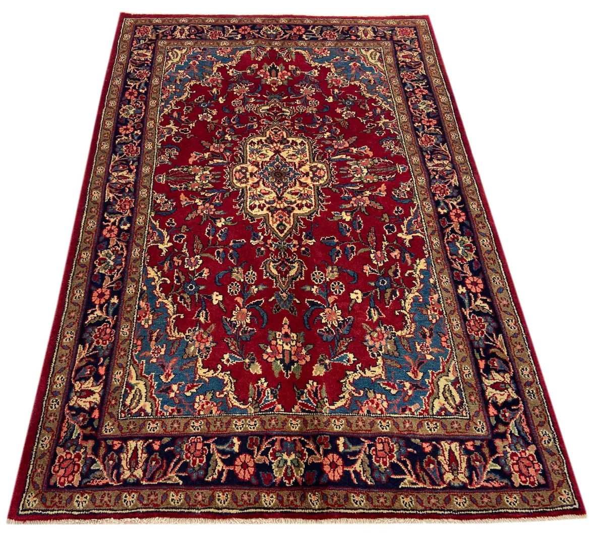 Perserteppich Hamadan 210 x 137 cm Wolle handgeknüpft