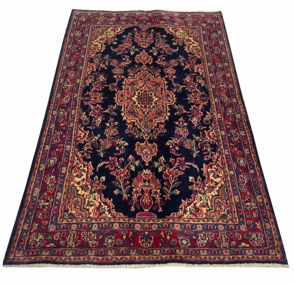 Perserteppich Hamadan 215 x 134 cm Wolle handgeknüpft