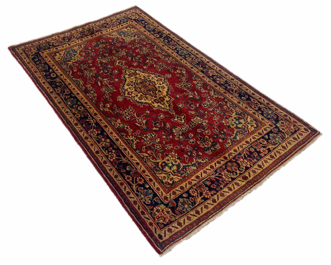 hamadan-teppich-215-x-135-cm-knotendichte-100000-350000-vielfaltiges-2 Perserteppich Hamadan 215 x 135 cm Wolle handgeknüpft