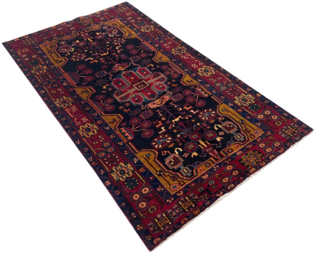Perserteppich Hamadan 217 x 129 cm Wolle handgeknüpft