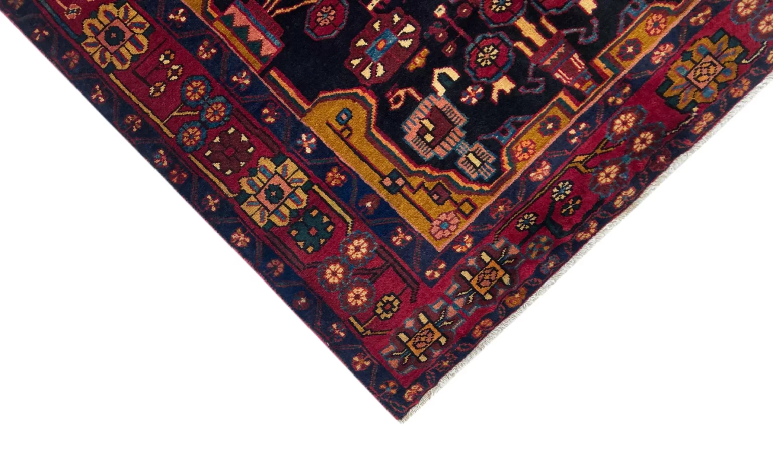 Perserteppich Hamadan 217 x 129 cm Wolle handgeknüpft