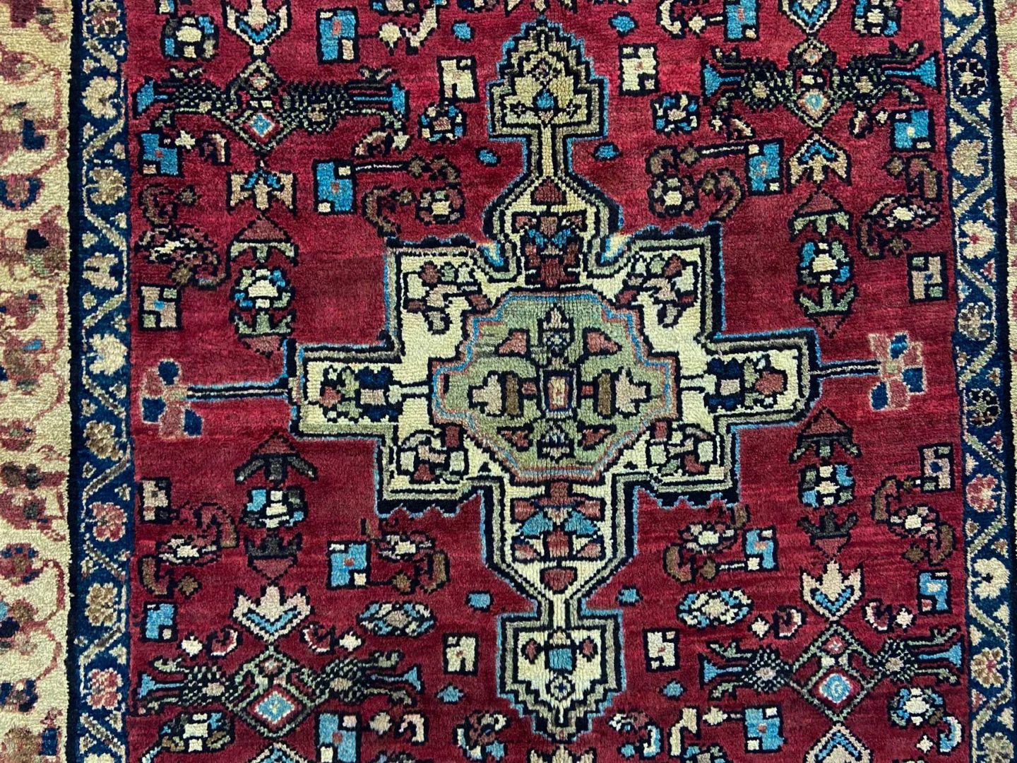 hamadan-teppich-218-x-120-cm-knotendichte-100000-350000-1-4 Perserteppich Hamadan 218 x 120 cm Wolle handgeknüpft