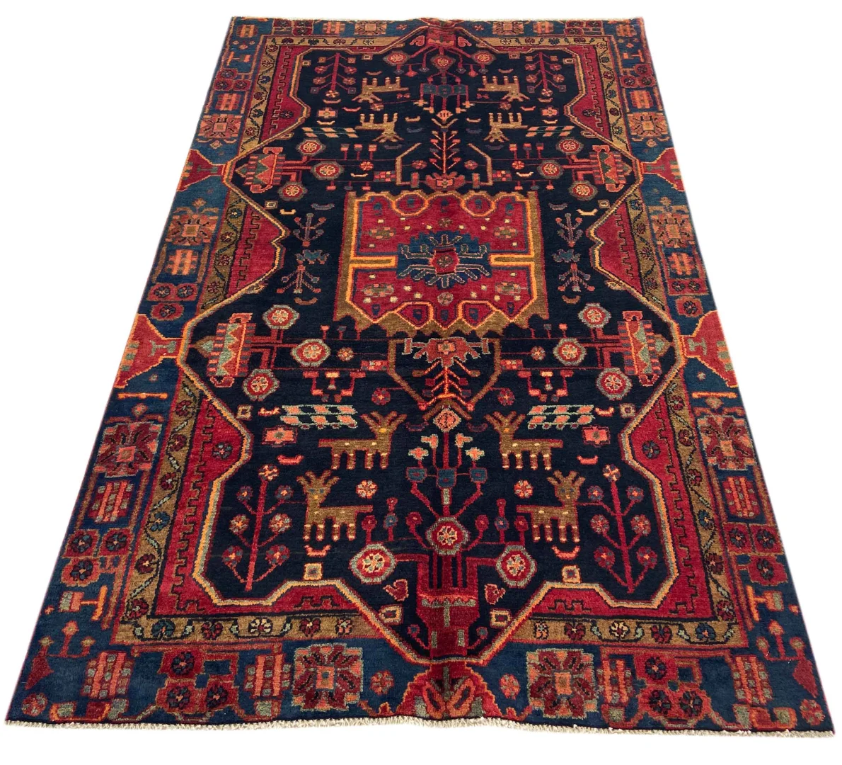 Perserteppich Hamadan 220 x 136 cm Wolle handgeknüpft